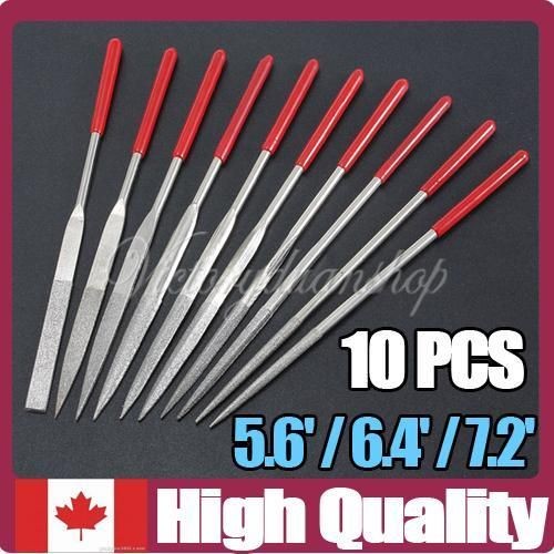 10pcs Needle Files Set Jewelers Diamond Carving Craft Tool Metal Glass 