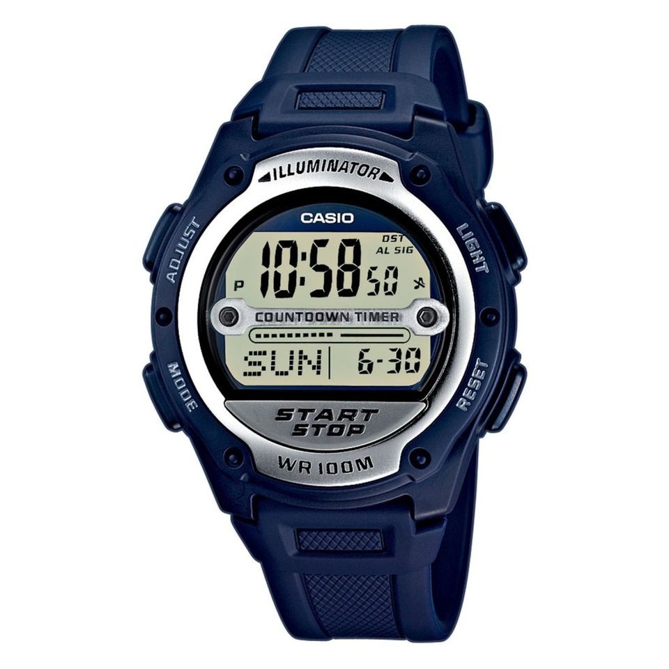 Casio W 756 2AVES Mens Resin Strap Digital Football Referee Watch RRP 