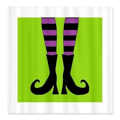 Halloween Witch Feet Black Shower Curtain by 659758840