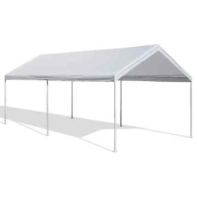 10 X 20 Caravan Canopy Domain Carport Cover Metal Frame Garage Tent 