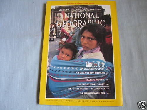   August 1984 MEXICO CITY Rockies Map JAPAN ALPS Killer Whales