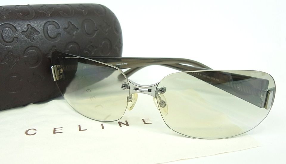 AUTHENTIC CELINE NO FRAMES BROWN SUNGLASSES SC1282 w/ORIGINAL CASE 