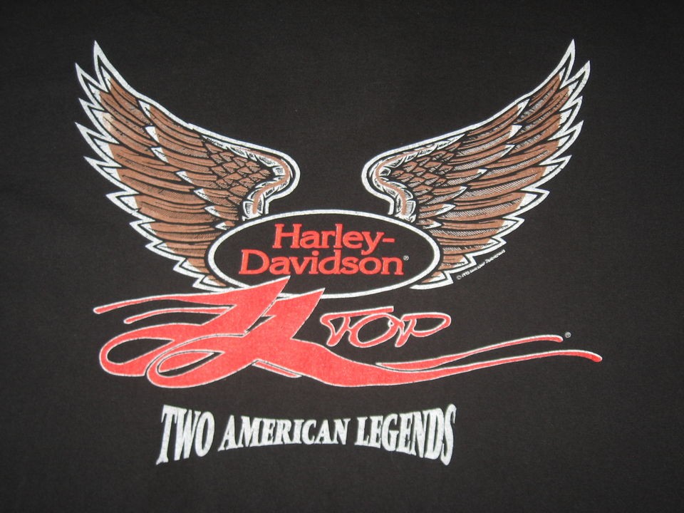 Mans XL Vtg 1993 HARLEY DAVIDSON ZZ TOP MILWAUKEE Concert Party T 