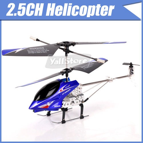   Helicopter Infrared Remote Control Metal 2.5 Channel Blue Heli RTF Toy