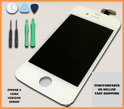   White LCD Display Screen Touch Digitizer Assembly CDMA Sprint Verizon