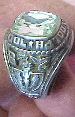 B75 Randolph Minn MN Minnesota Class ring Jostens Allen Mischke silver 