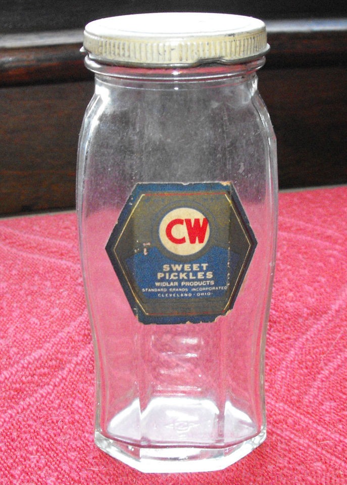 Vintage CW Sweet Pickle Jar Cleveland, Ohio