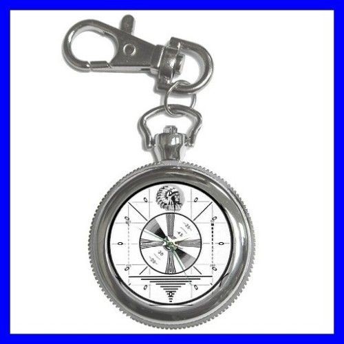 Key Chain Pocket Watch TV TEST SCREEN Indian Head Movie (12154558)