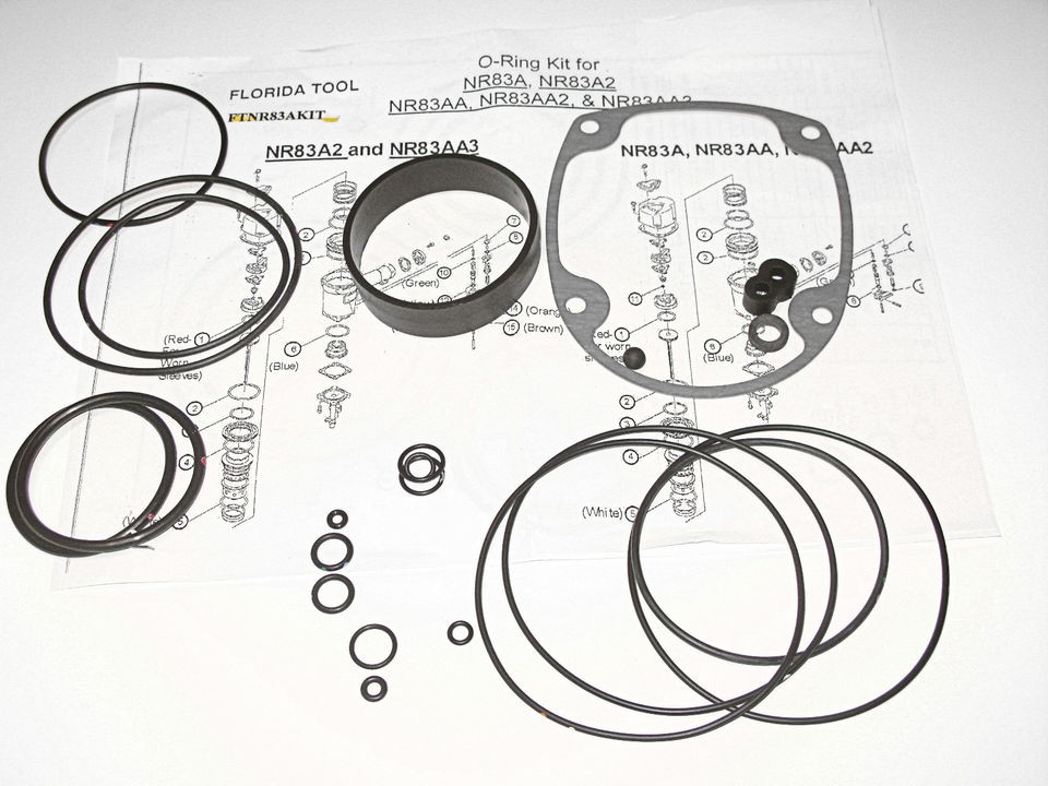 HITACHI NR83A / NR83A2 O RING ORING REPAIR KIT TOTAL REBUILD W/EXTRAS 