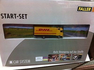 Faller HO Train Car System Start Set Mercedes Benz Actros Truck DHL 