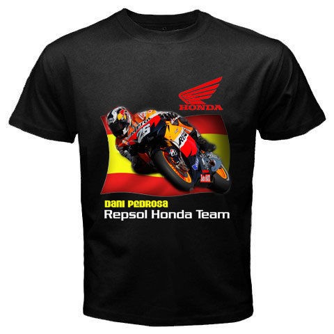 DANI PEDROSA Repsol Honda Moto GP Rider Mens Black T shirt Size S 3XL