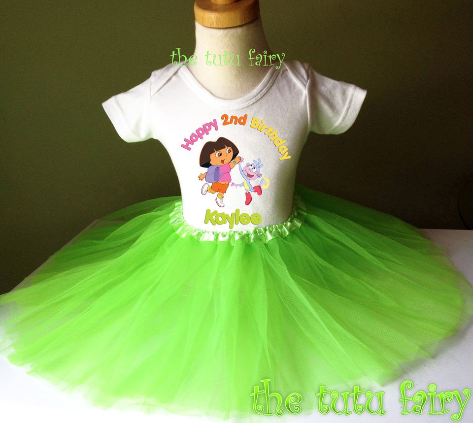   birthday shirt t shirt 1st first outfit set hot green tutu name 1 7