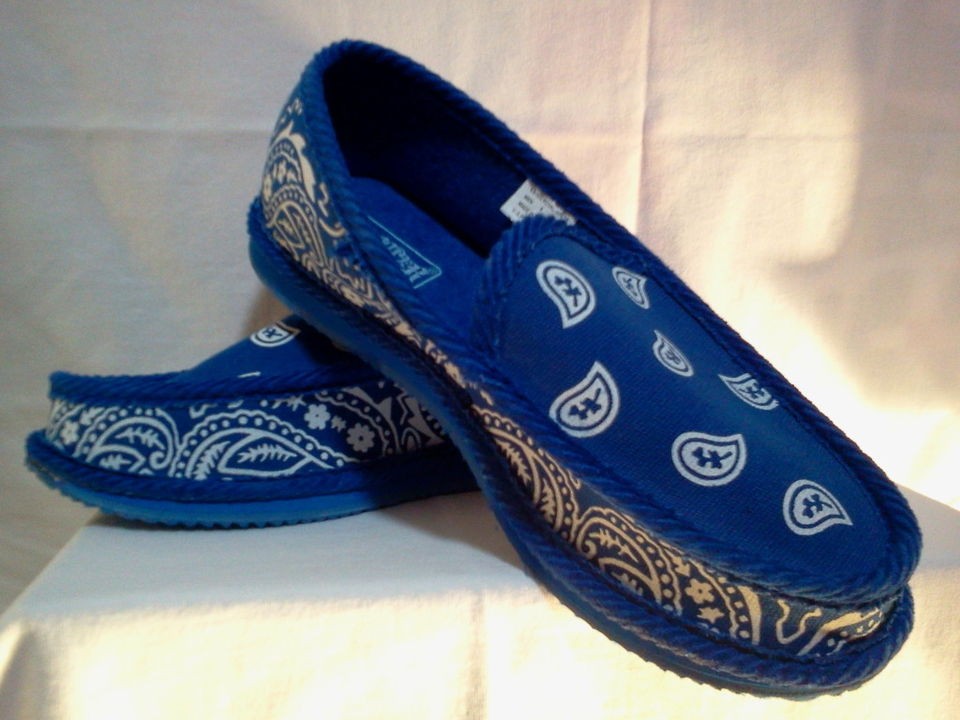 ROYAL BLUE BANDANA HOUSE SHOES SLIPPERS TROOPER BRAND NEW SIZE 9 10 11 