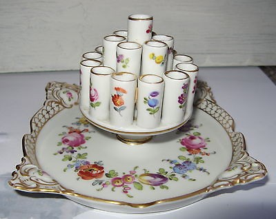 DRESDEN Porcelain Cigarette Holder   Carl Thieme   MINT