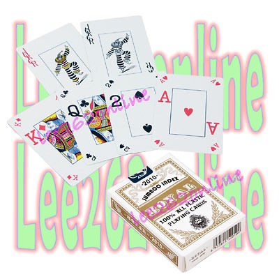 ROYAL Plastic Playing Card Poker Jumbo Index Gold