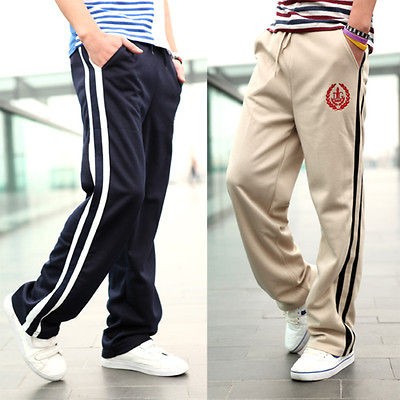   Style Mens Embroid Casual Long Pants Jogging Sport Trousers CLP04