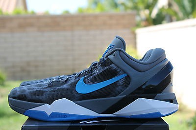 NIKE AIR ZOOM KOBE VII SYSTEM SZ 10.5 CHEETAH WOLF GREY PHOTO BLUE 