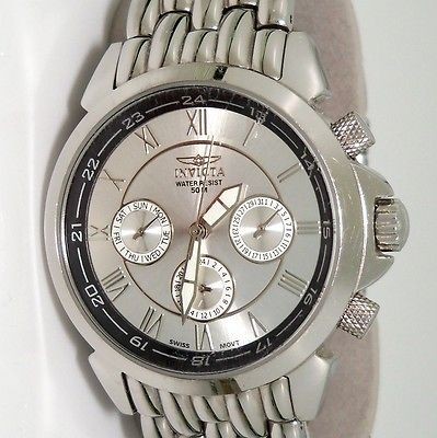 Invicta Men’s Chronograph Watch Stainless Steel #2875 316L w/ Extra 