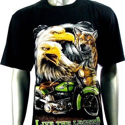   Wolf Tattoo T Shirt Biker Rider Graffiti bmx Rock Indie Street BE3