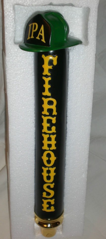   NEW Firehouse Brewery Beer Tap Handle INDIA PALE ALE Green Helmet FIRE