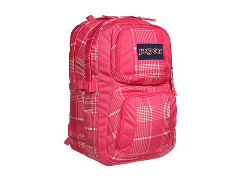 JanSport Merit Backpack Pink Plaid   Brand New w/Tags   School 