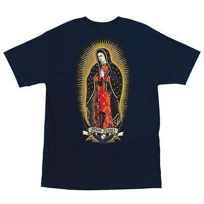 Santa Cruz Jason Jessee LADY GUADALUPE T Shirt NAVY LARGE