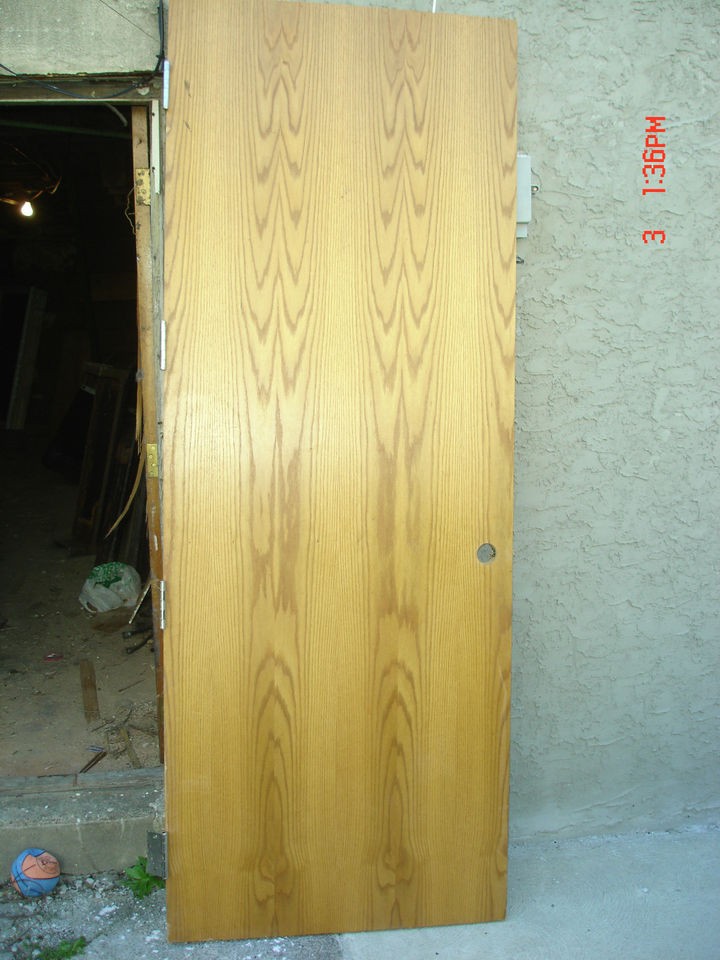 36 OAK DOOR SOLID CORE USED. 36X95 1/4 GOOD CONDITION