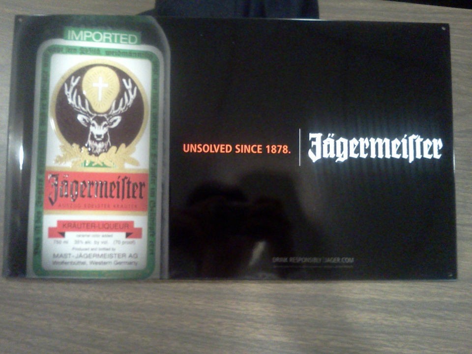 Jagermeister Metal Tin Bar Bub Sign BRAND NEW Barware