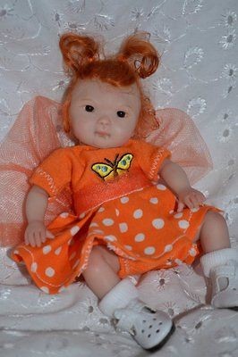Original Art OOAK Polymer Clay baby doll 5.5 Jenny by Yulia Shaver