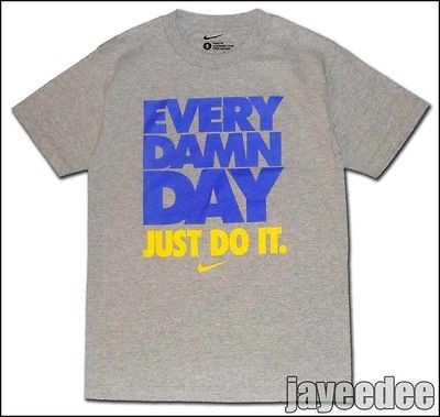   DAMN DAY JUST DO IT SHIRT night lebron jordan kobe HEATHER/ROYAL L XL