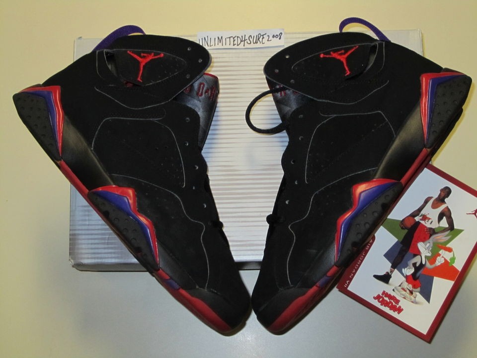 2002 Air Jordan 7 VII Black/Charcoal Red 10 Raptors DMP Hare YOTR 11 