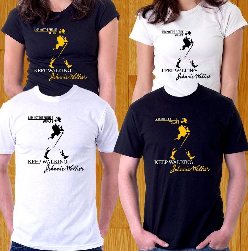 NEW T SHIRT JOHNNIE WALKER KEEP WALKING TEE S TO 3XL