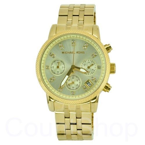 Michael Kors Ritz MK5676  Chronograph  Metal Bracelet Gold Dial 