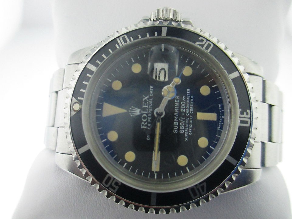 Rolex Submariner 1680 Beautiful Patina Black Dial Oyster Perpetual 