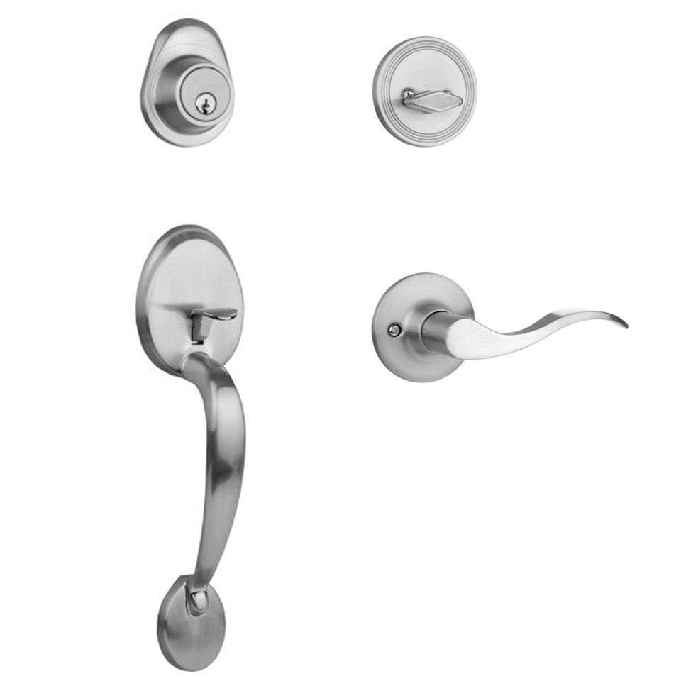 CONSTRUCTOR ENTRY LEVER DOOR LOCKSET PRELUDE SATIN NICKEL FINISH 