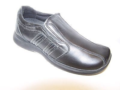 NEW SKECHERS WOMENS BLACK LEATHER SLIP RESISTANT SLIP ON UNIFORM CHEFS 