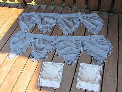 Cameo Jacquard Panel Steel Gray 50 x 20 Lorraine Home NIP 2 Valances 