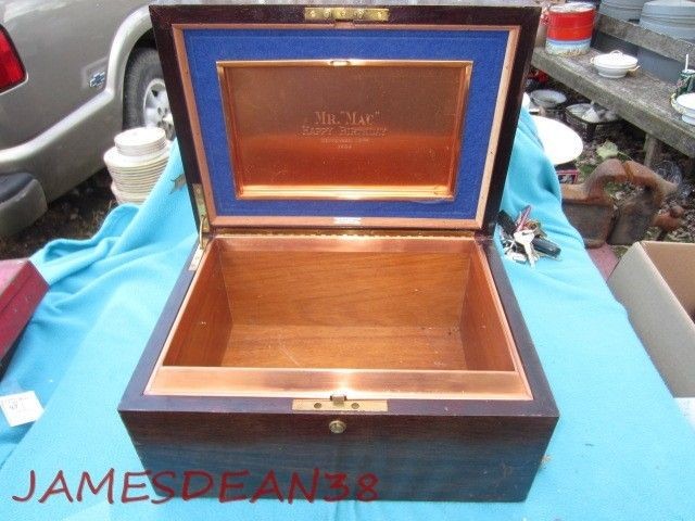 1954 ALFRED DUNHILL COPPER CLAD CIGAR HUMIDOR HUGE VINTAGE