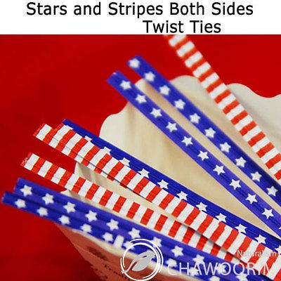   Multi Design Metallic Paper Twist Ties for Gift Cello Bags,Candy