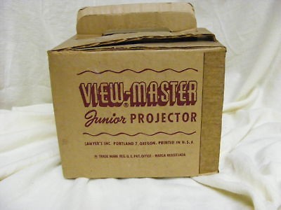 Junior Viewmaster Lighted Projector Toy In Original Box Rare Old 