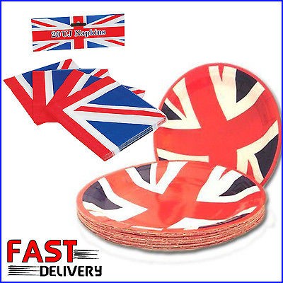 Paper Plates & Napkins British Union Jack Diamond Jubilee Olympic 