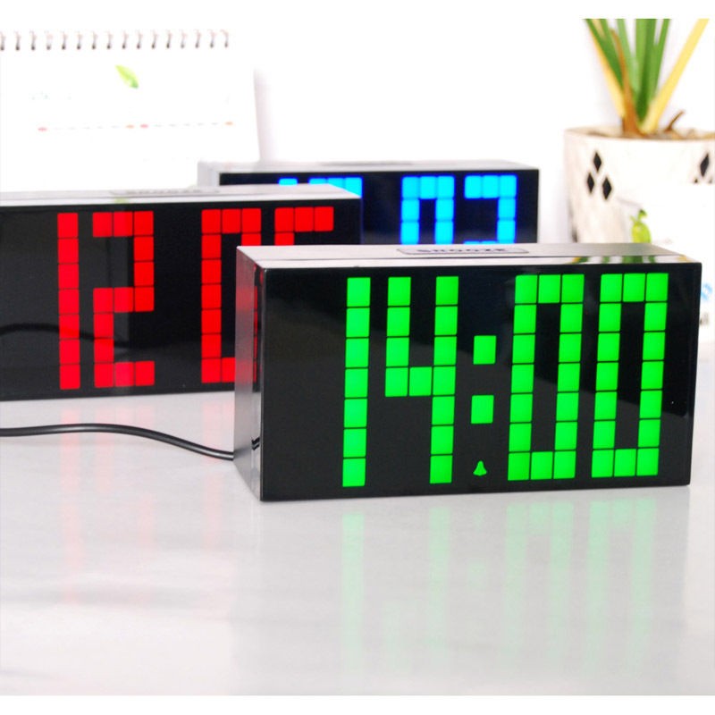 Digital Large Big Jumbo LED snooze wall desk alarm thermometer funny 