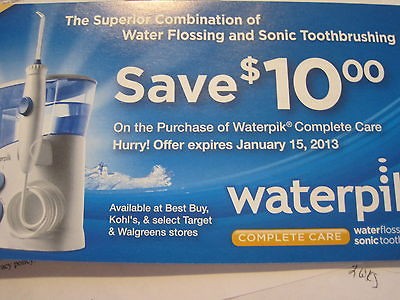 10.00 Coupon on Waterpik @ Best Buy Kohls Target  1/15/13 