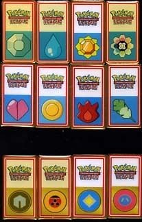 POKEMON™ 2001 KANTO LEAGUE BADGE SET of 8 SEALED PLUS 4 JOHTO 