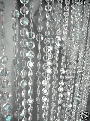   Curtains Iridescent Diamond Crystal 9 Feet Long for wedding Backdrops