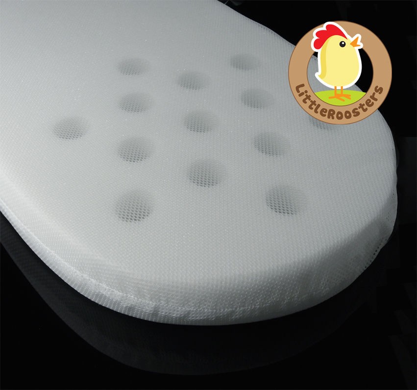 Perforated Pram Oval / Round End Mattress 73 x 35 x 4cm