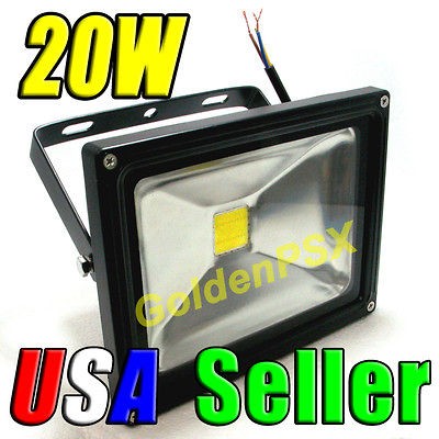   Voltage 20W Cool White LED Flood Wash Landscape Garden Light Outdoor