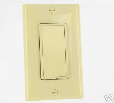 Ivory Decora Style 1000W 120V SP Touch Dimmer w/Plate