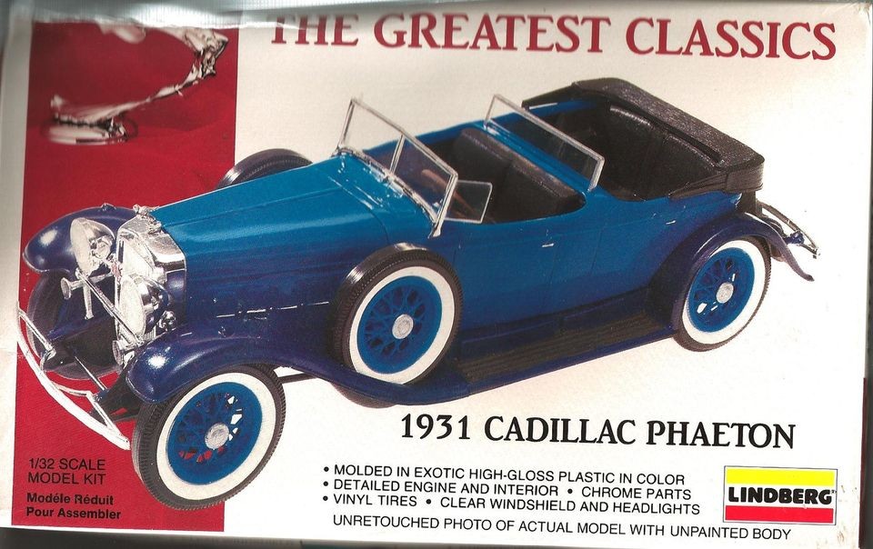 Lindberg #72402   1931 Cadillac Phaeton kit. 1/32nd scale.