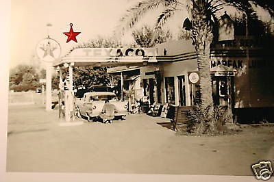 VINTAGE 4x6 1958 TEXACO MARFAK GAS OIL STATION FORD